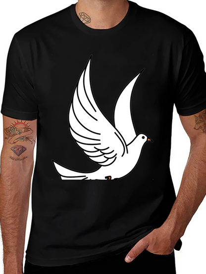 Dove Graphic Print Black T-Shirt