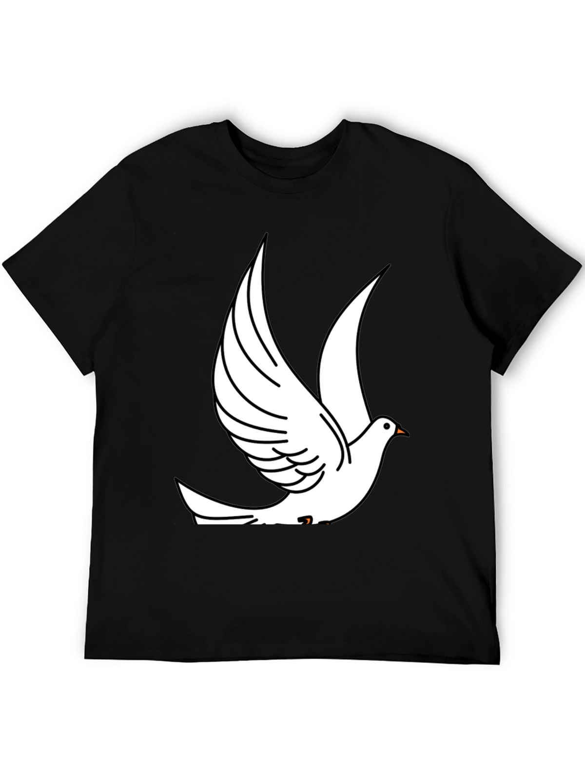Dove Graphic Print Black T-Shirt