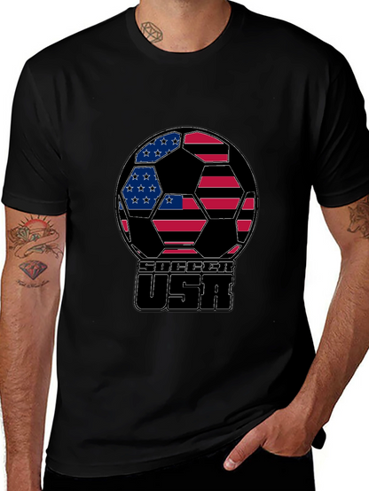 USA Soccer Ball Graphic T-Shirt
