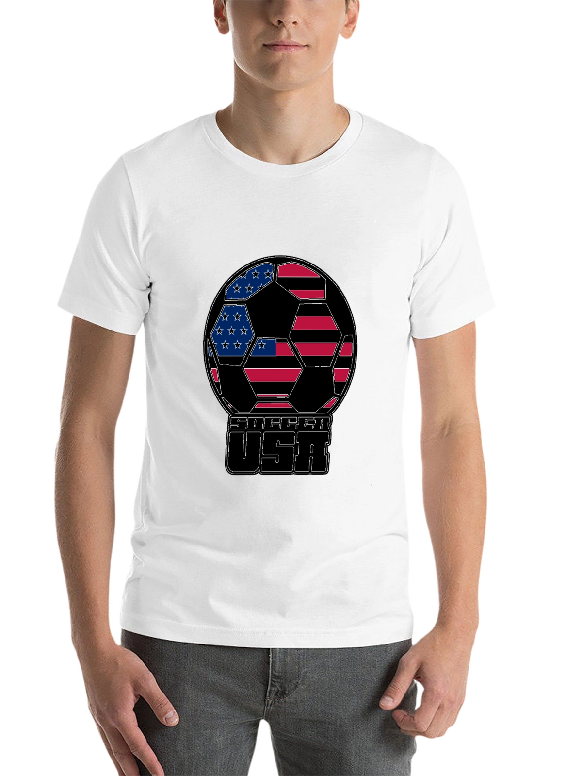 USA Soccer Ball Graphic T-Shirt