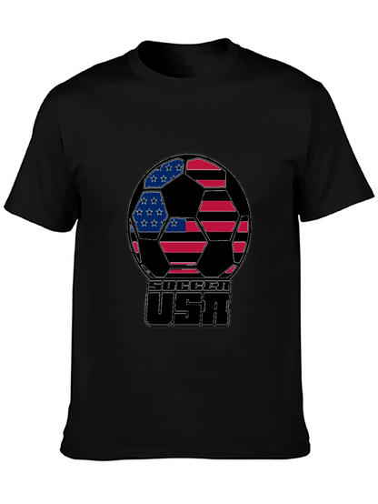 USA Soccer Ball Graphic T-Shirt