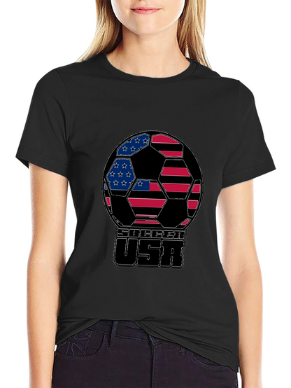 USA Soccer Ball Graphic T-Shirt