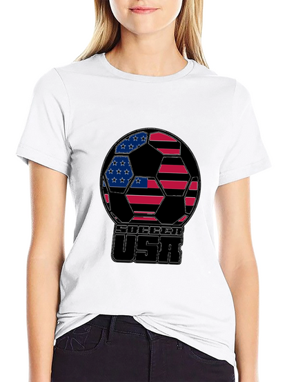 USA Soccer Ball Graphic T-Shirt