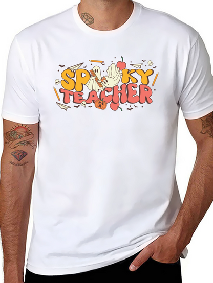 Spooky Teacher Graphic T-Shirt - Halloween Style