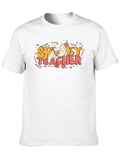 Spooky Teacher Graphic T-Shirt - Halloween Style
