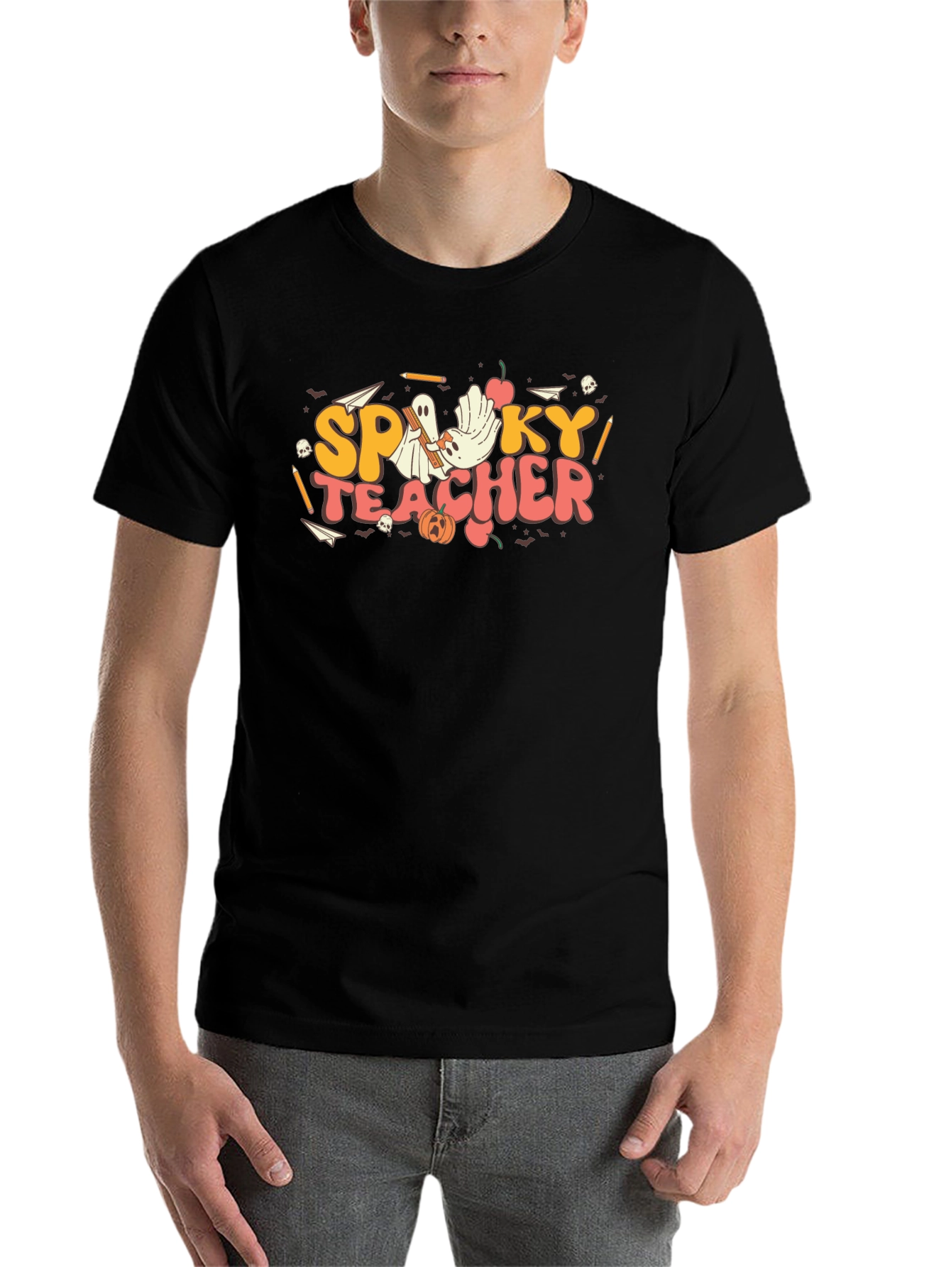 Spooky Teacher Graphic T-Shirt - Halloween Style