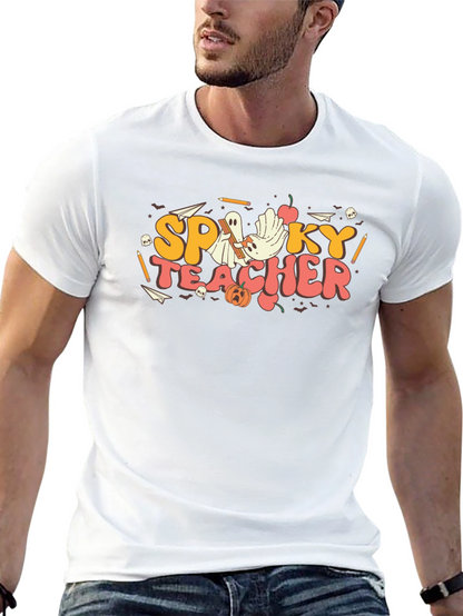 Spooky Teacher Graphic T-Shirt - Halloween Style