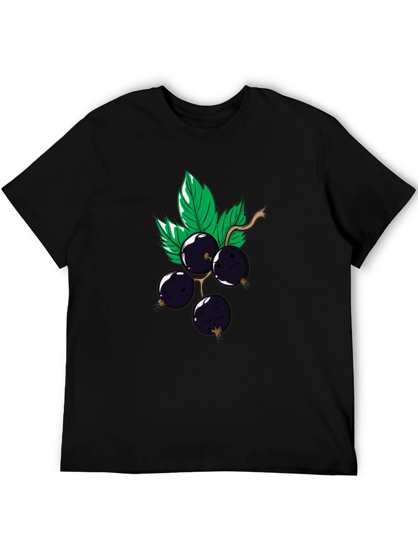 Black Graphic Tee - Currant Cartoon Design