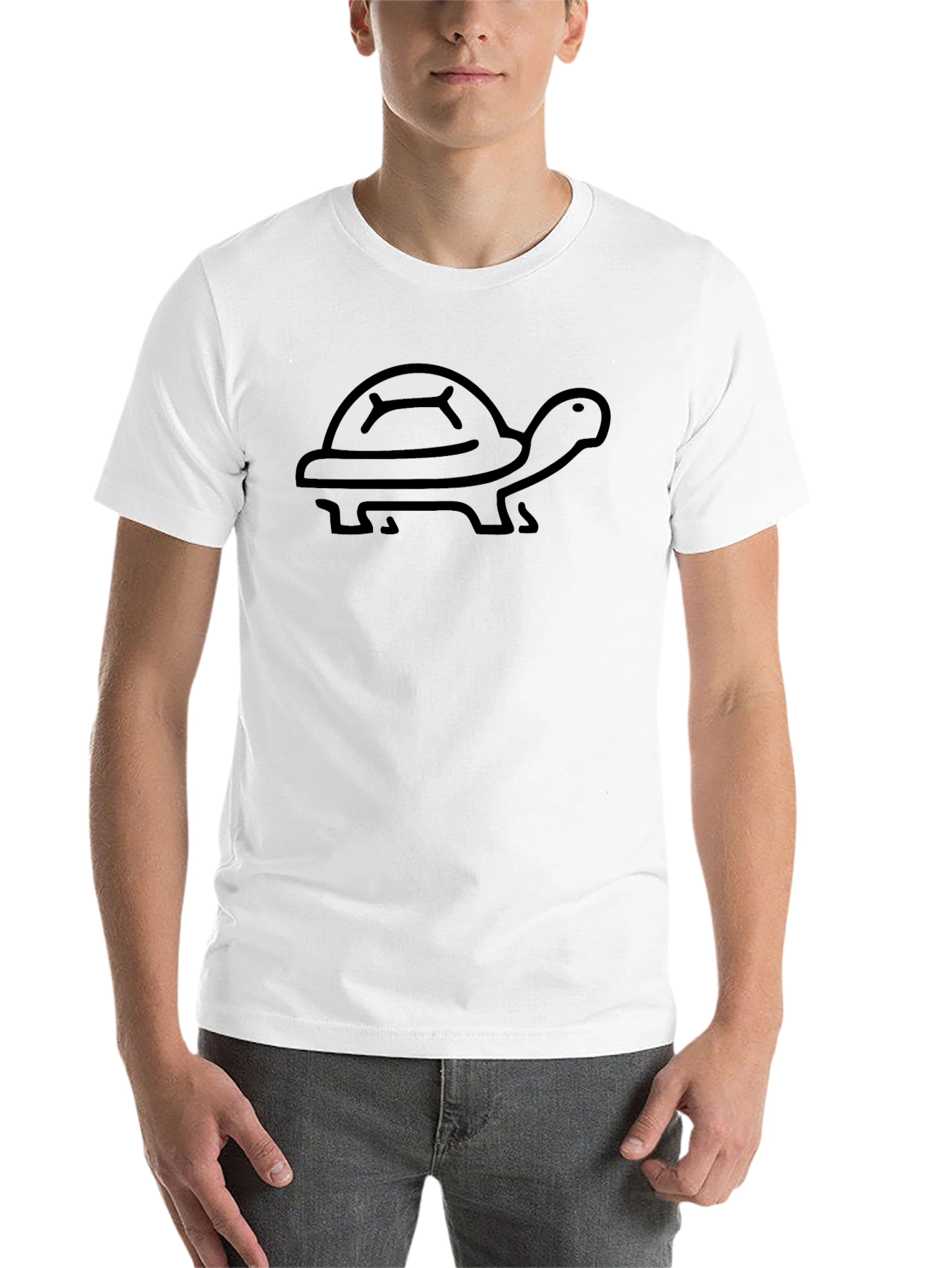 Turtle Graphic Tee - Black Cotton T-Shirt
