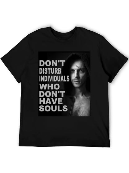 Dont Disturb Souls Graphic Tee - Black Cotton T-Shirt