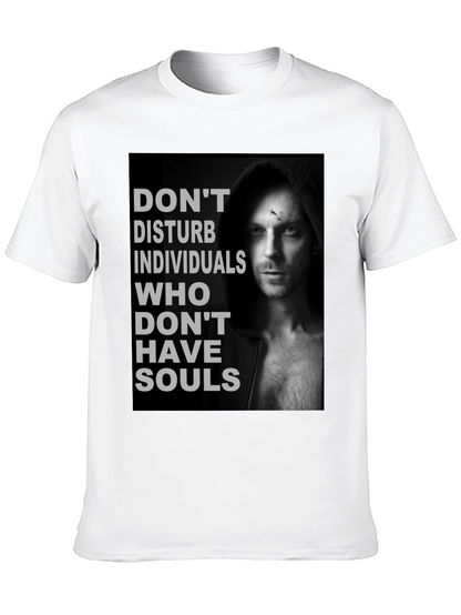 Dont Disturb Souls Graphic Tee - Black Cotton T-Shirt