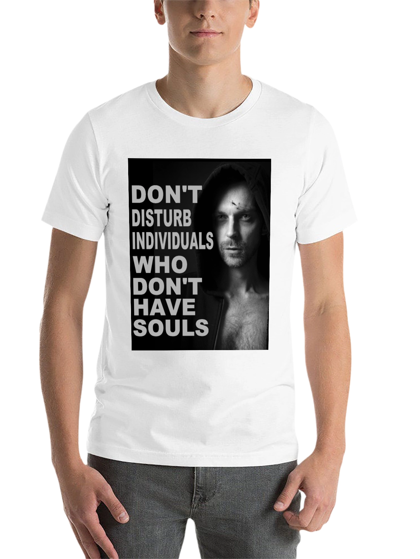 Dont Disturb Souls Graphic Tee - Black Cotton T-Shirt