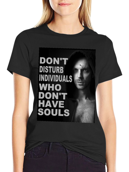 Dont Disturb Souls Graphic Tee - Black Cotton T-Shirt