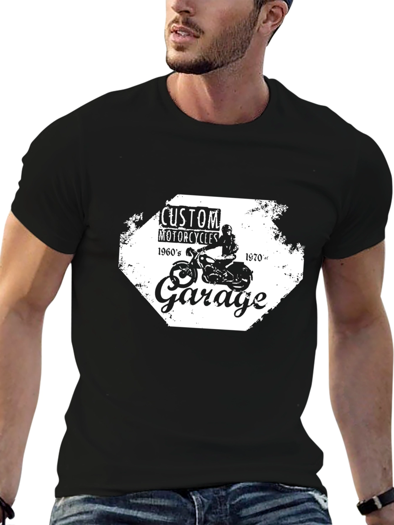 Custom Motorcycle Garage T-Shirt