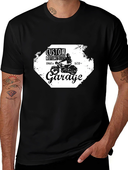 Custom Motorcycle Garage T-Shirt
