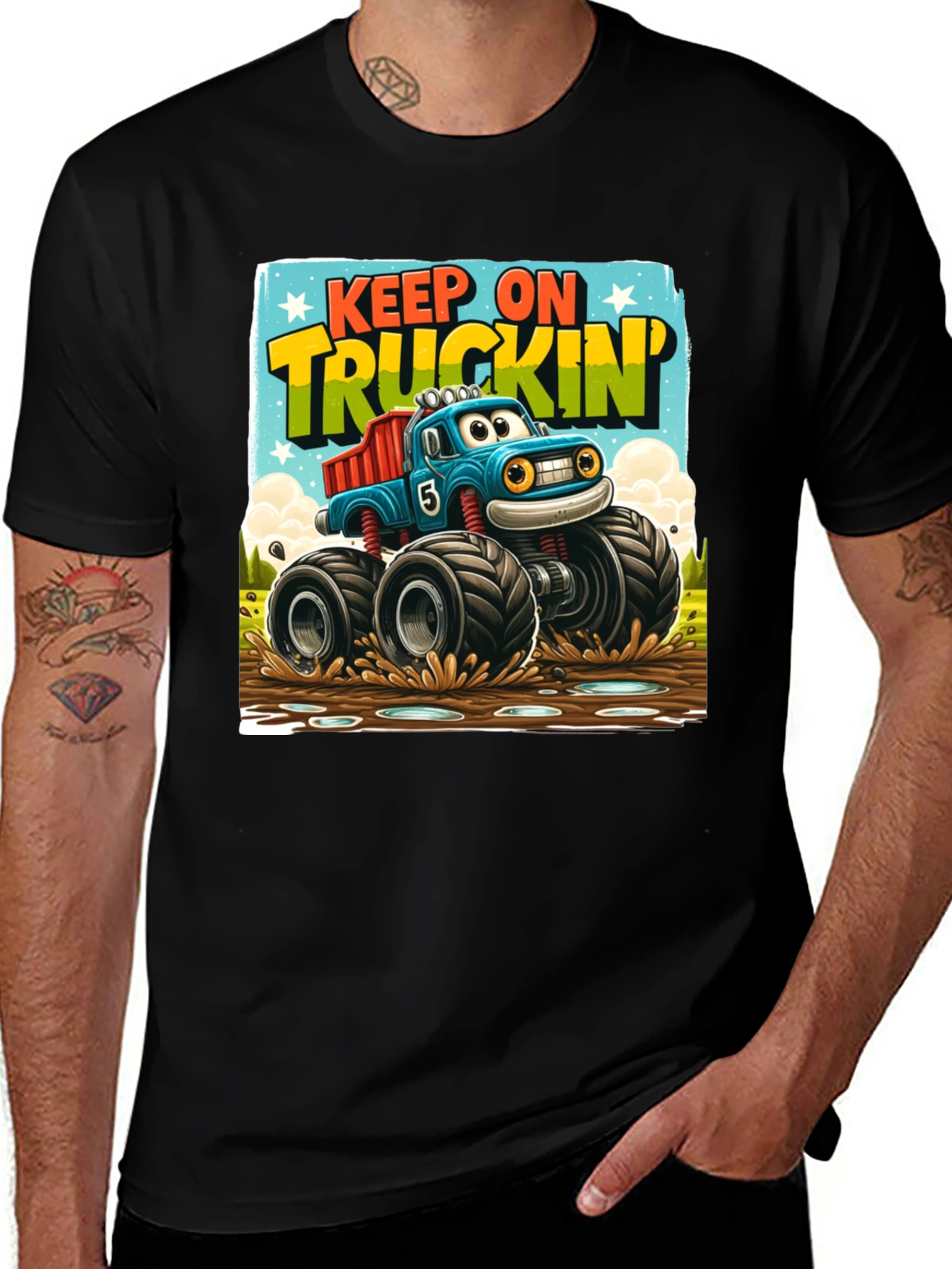 Keep On Truckin Monster Truck T-Shirt