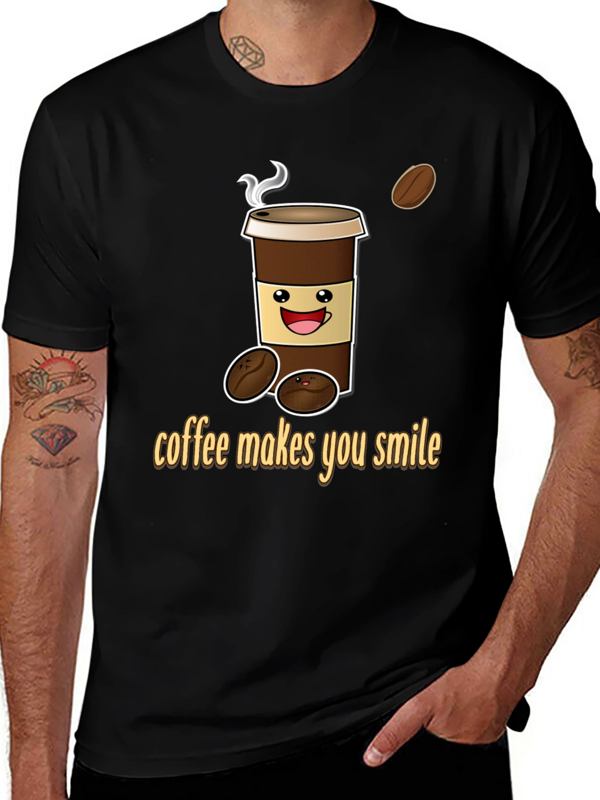 Coffee Makes You Smile Graphic Tee