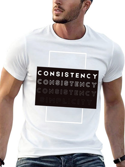 Consistency Simplicity Black Graphic Tee