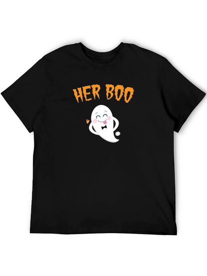 Her Boo Ghost T-Shirt - Halloween Couple Tee