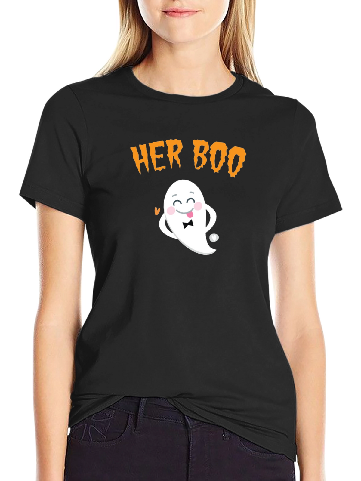 Her Boo Ghost T-Shirt - Halloween Couple Tee