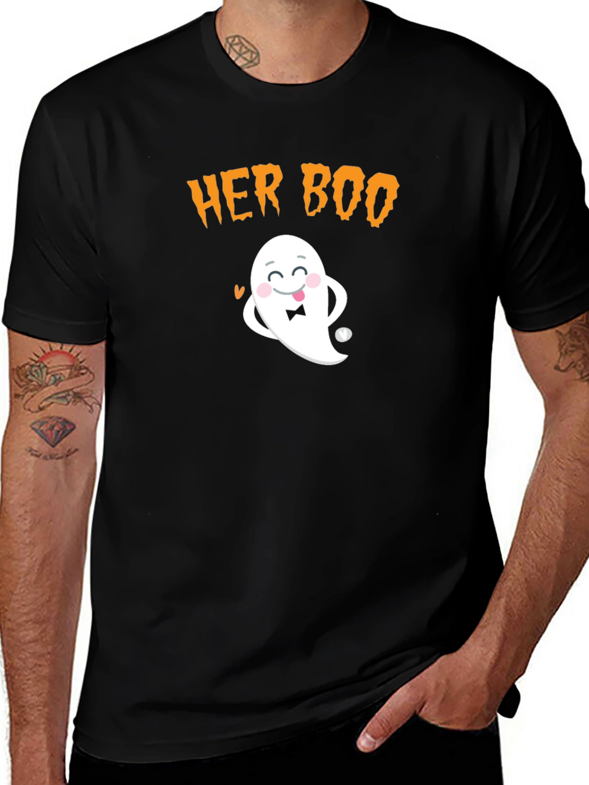 Her Boo Ghost T-Shirt - Halloween Couple Tee