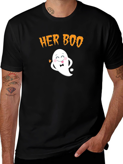 Her Boo Ghost T-Shirt - Halloween Couple Tee