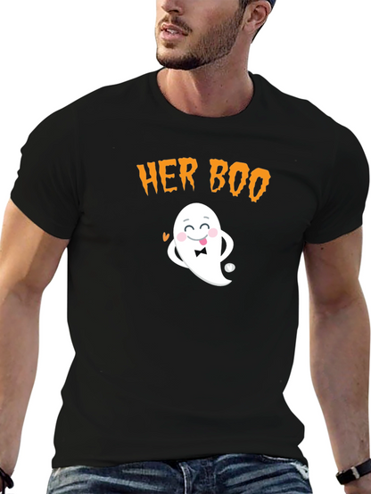 Her Boo Ghost T-Shirt - Halloween Couple Tee