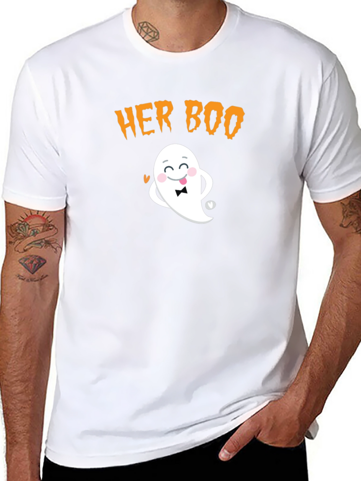 Her Boo Ghost T-Shirt - Halloween Couple Tee