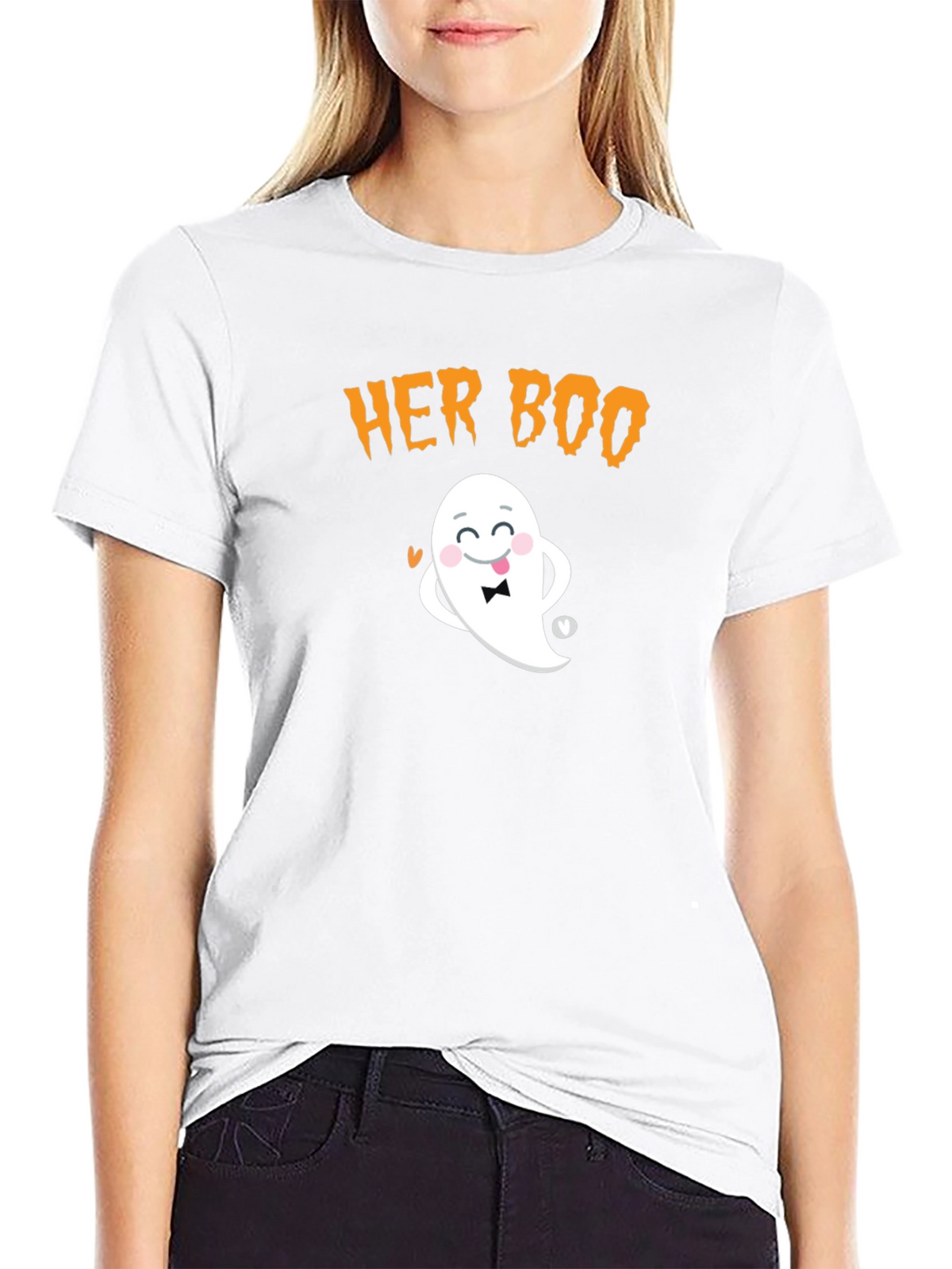 Her Boo Ghost T-Shirt - Halloween Couple Tee