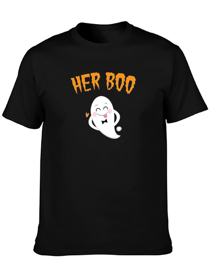 Her Boo Ghost T-Shirt - Halloween Couple Tee