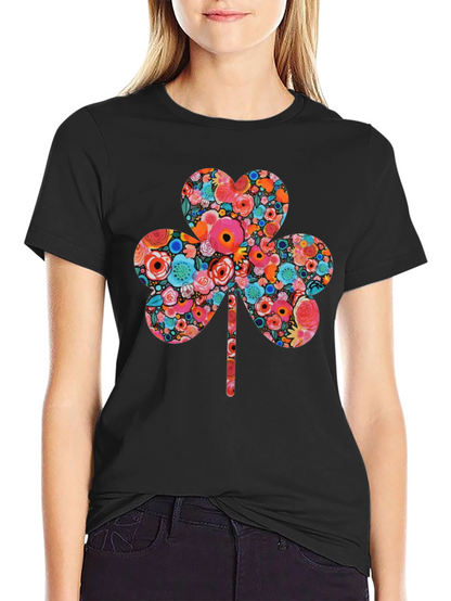 Floral Clover Graphic Tee - St. Patricks Day