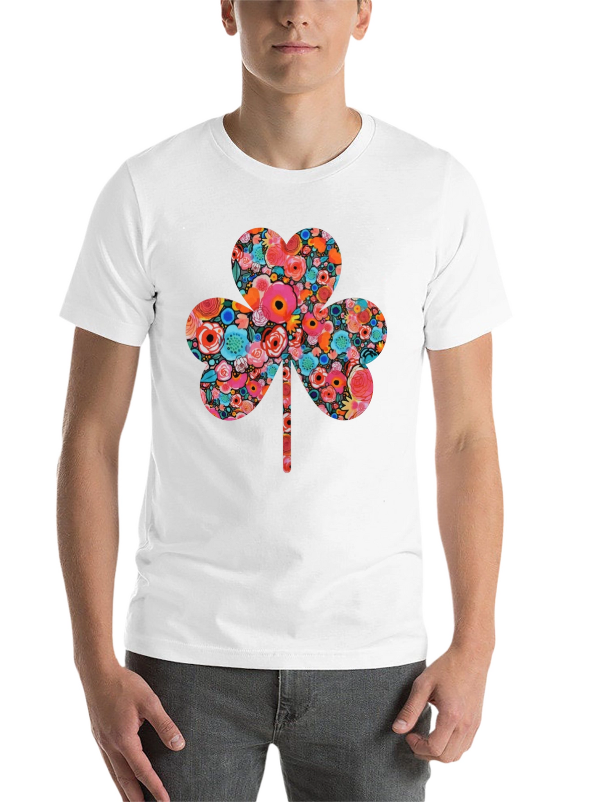 Floral Clover Graphic Tee - St. Patricks Day