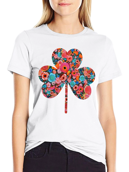 Floral Clover Graphic Tee - St. Patricks Day