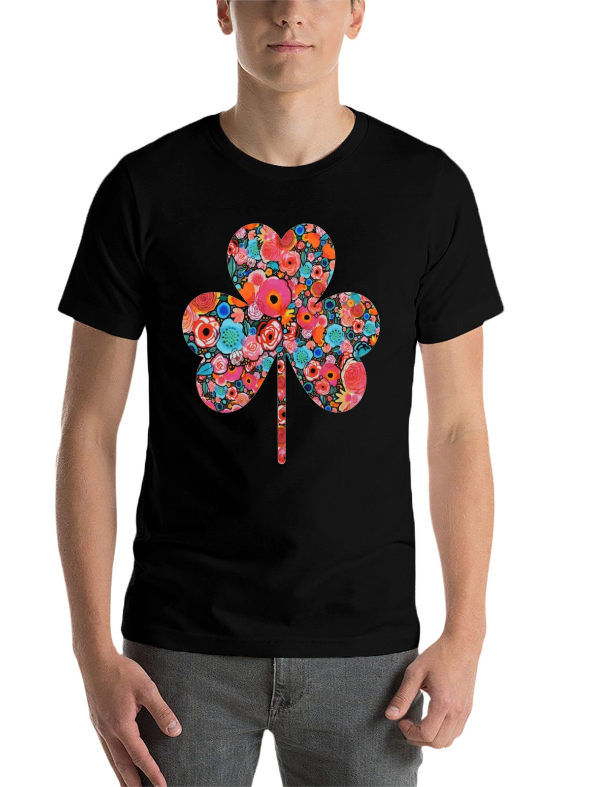 Floral Clover Graphic Tee - St. Patricks Day