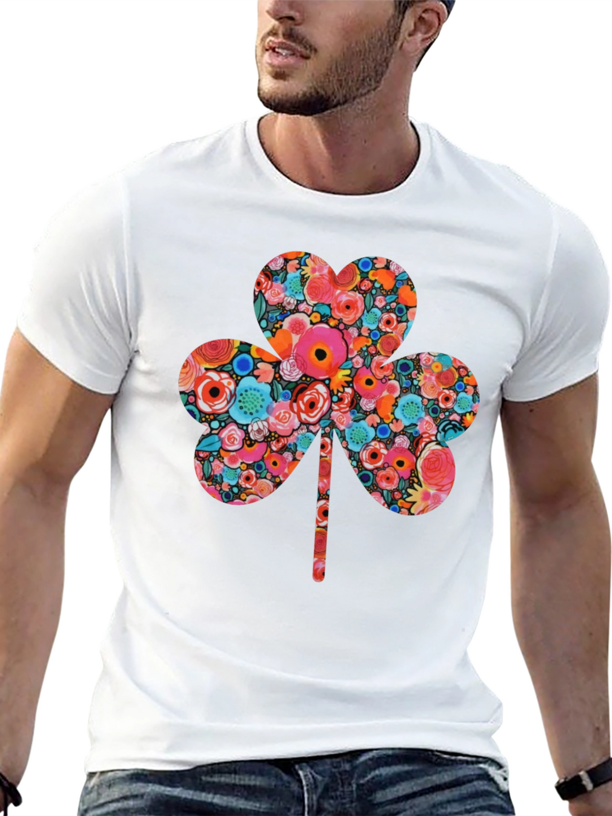 Floral Clover Graphic Tee - St. Patricks Day