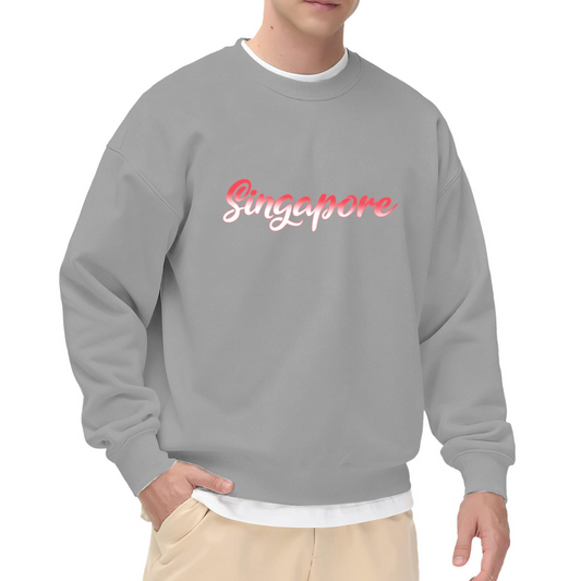Singapore Gradient Cursive Travel Souvenir Crewneck Sweatshirt
