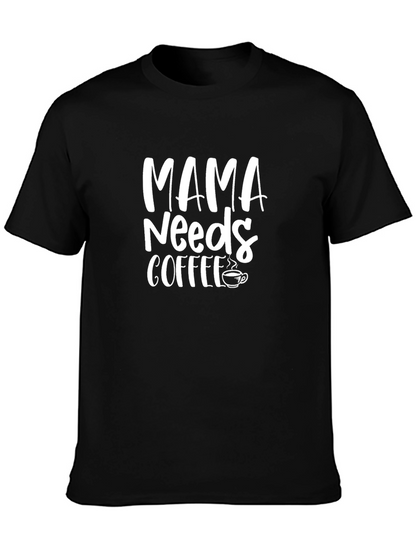 Mama Needs Coffee Graphic Tee - Black