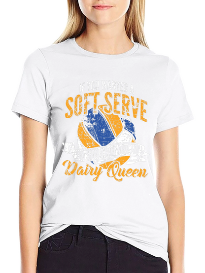 Soft Serve Volleyball T-Shirt - Dairy Queen Humor