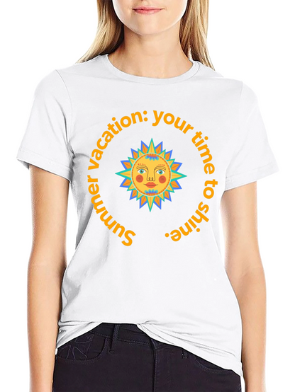 Summer Vacation Sun Graphic T-Shirt