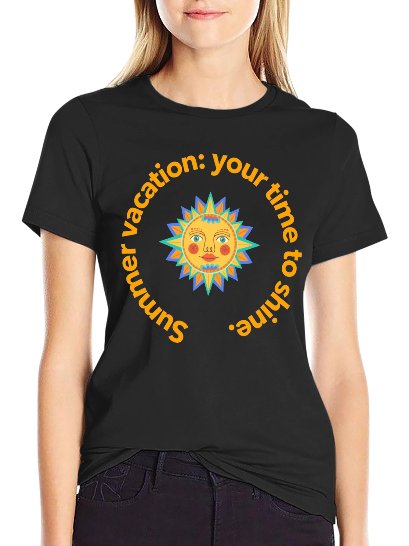 Summer Vacation Sun Graphic T-Shirt