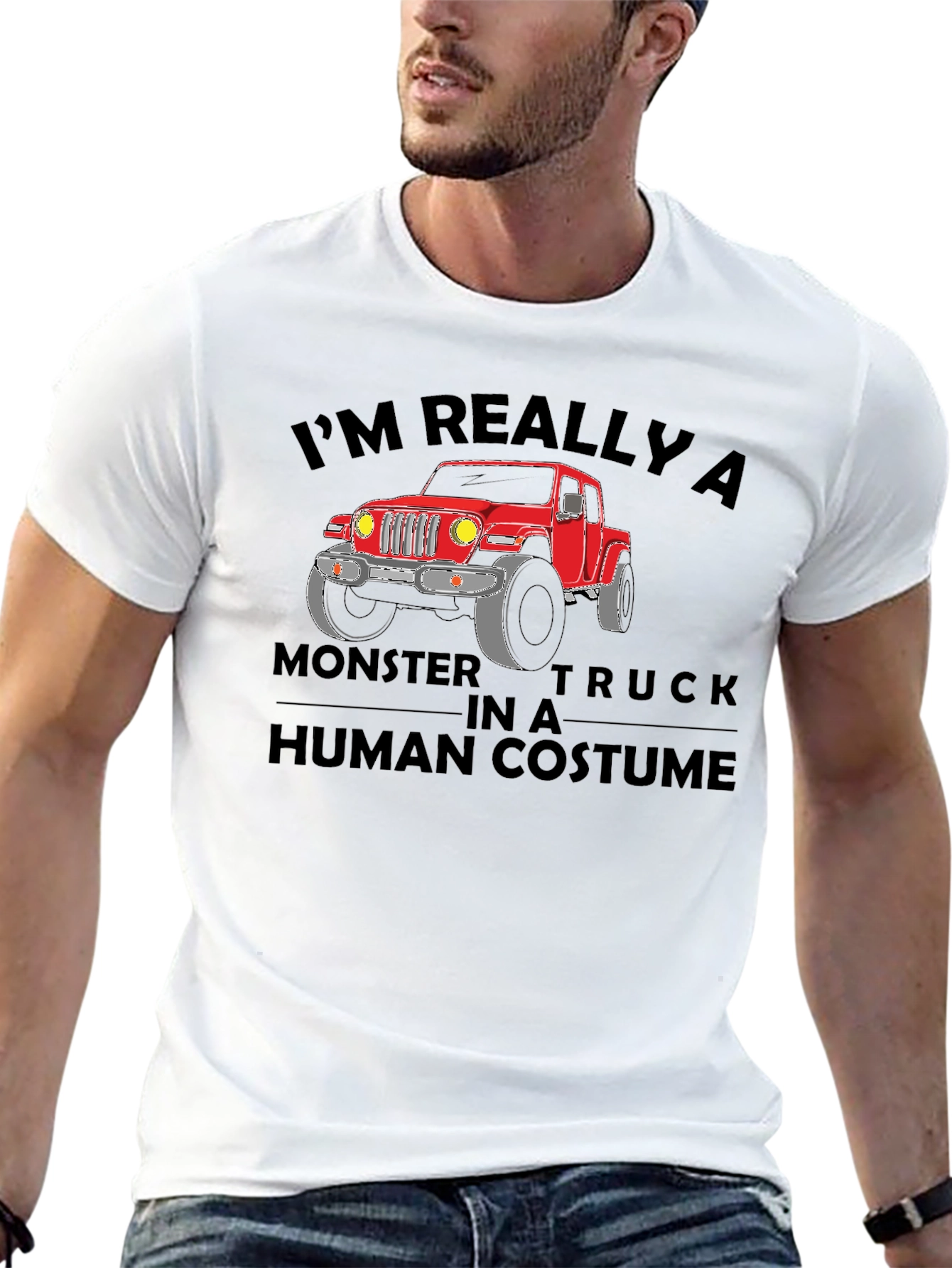 Monster Truck in Human Costume T-Shirt