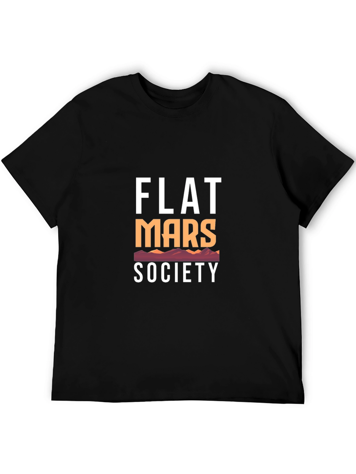 Flat Mars Society Graphic Tee - Black Cotton