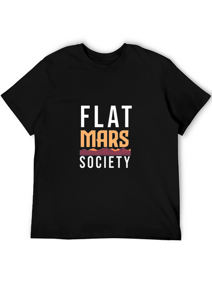 Flat Mars Society Graphic Tee - Black Cotton