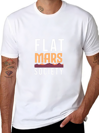 Flat Mars Society Graphic Tee - Black Cotton