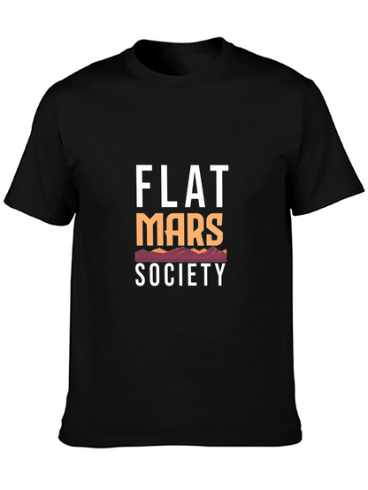 Flat Mars Society Graphic Tee - Black Cotton