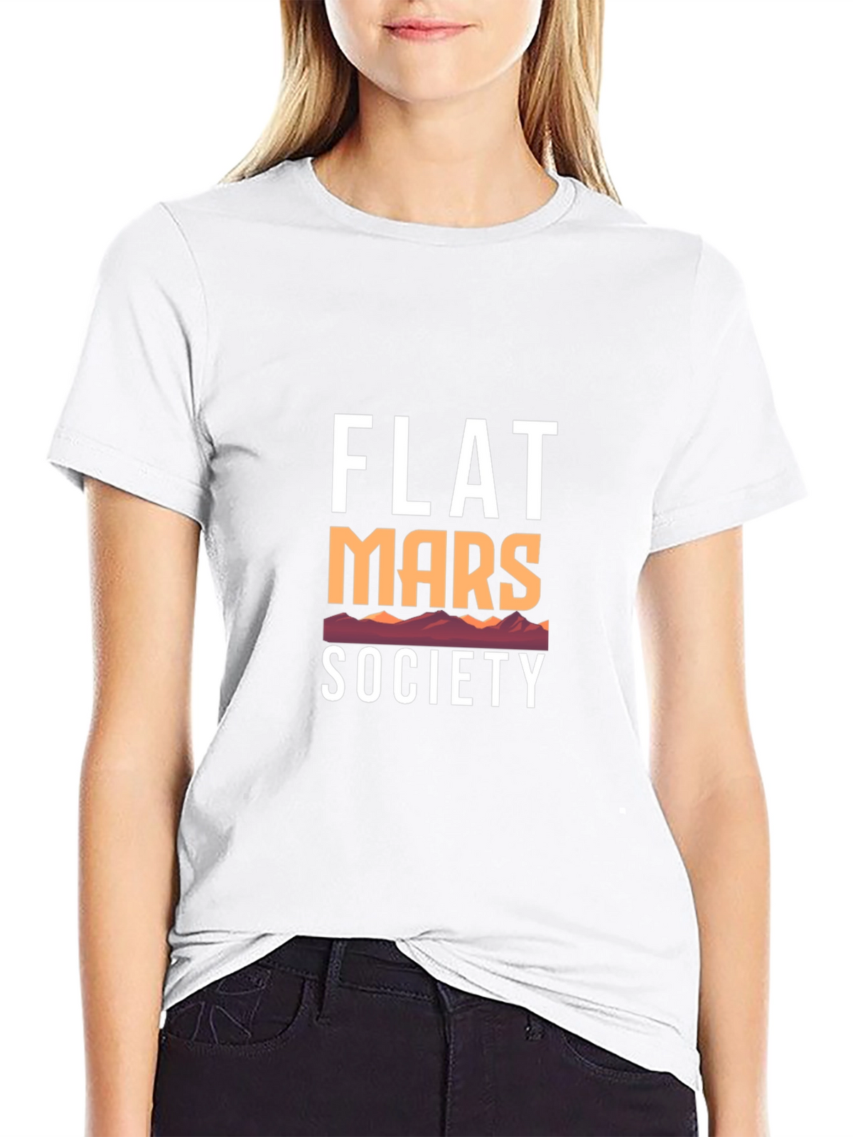 Flat Mars Society Graphic Tee - Black Cotton