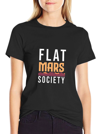 Flat Mars Society Graphic Tee - Black Cotton