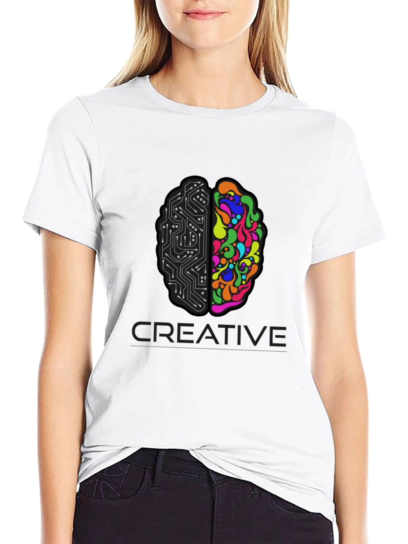 Creative Brain T-Shirt - Left & Right Brain Design