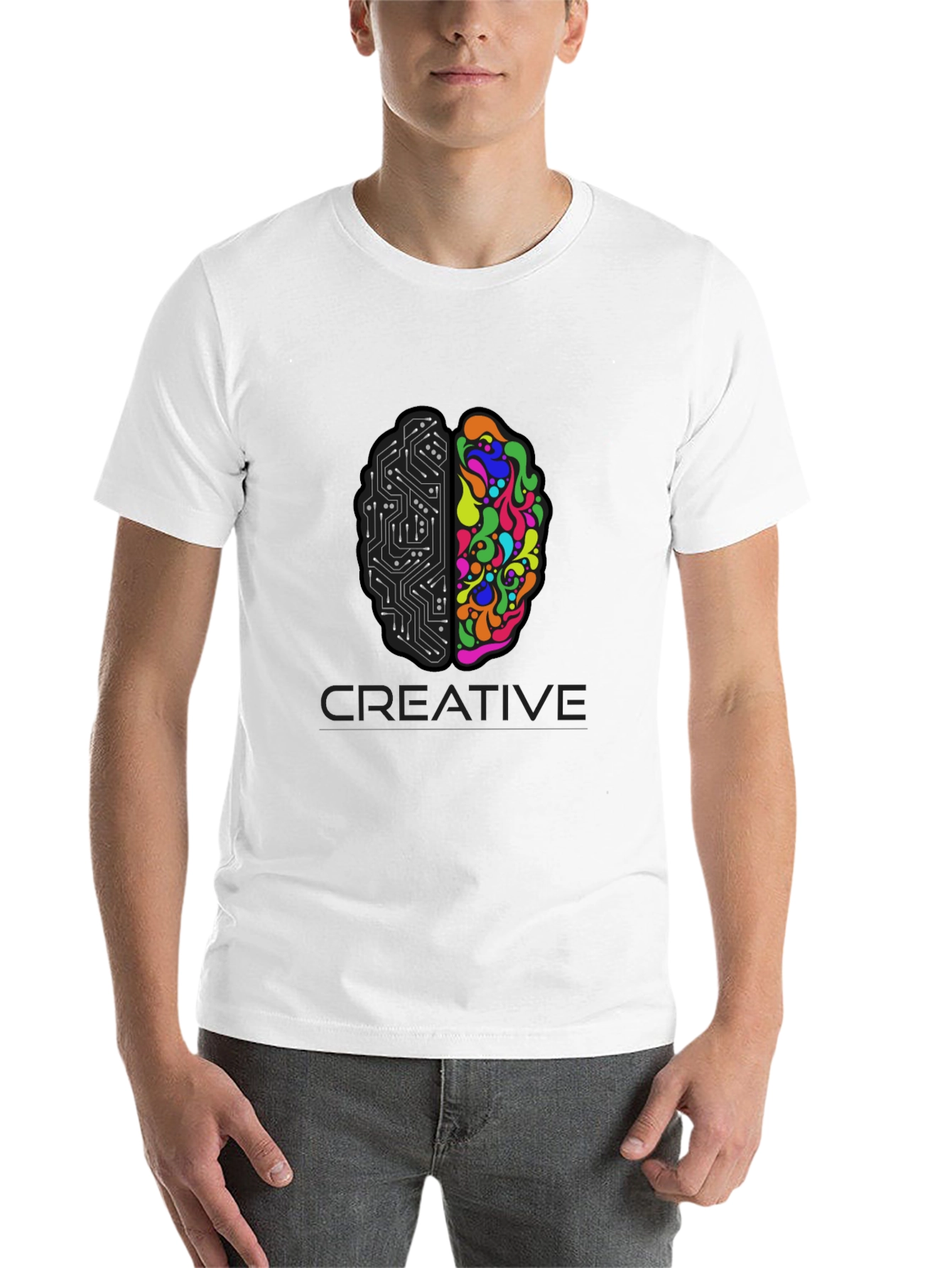 Creative Brain T-Shirt - Left & Right Brain Design
