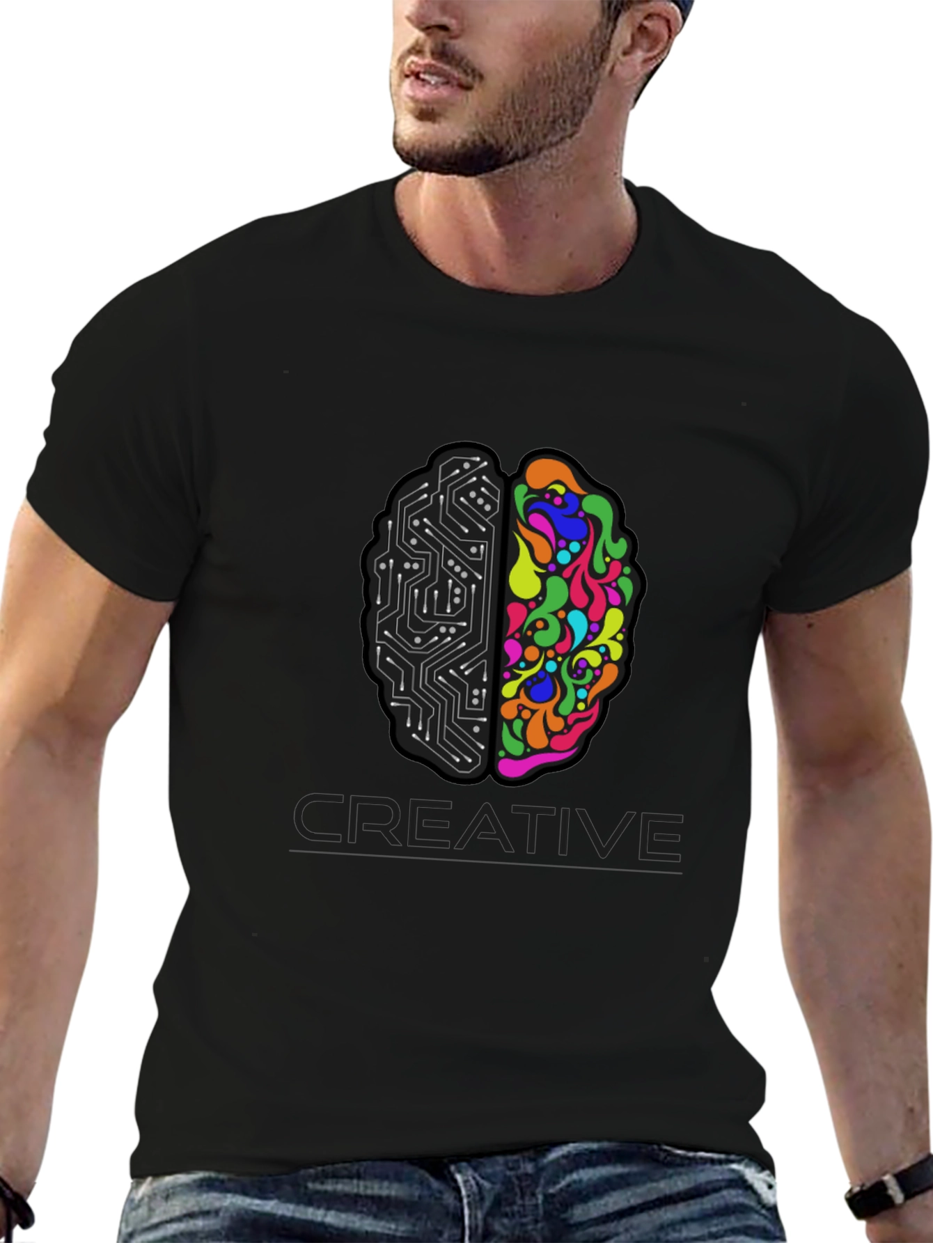 Creative Brain T-Shirt - Left & Right Brain Design